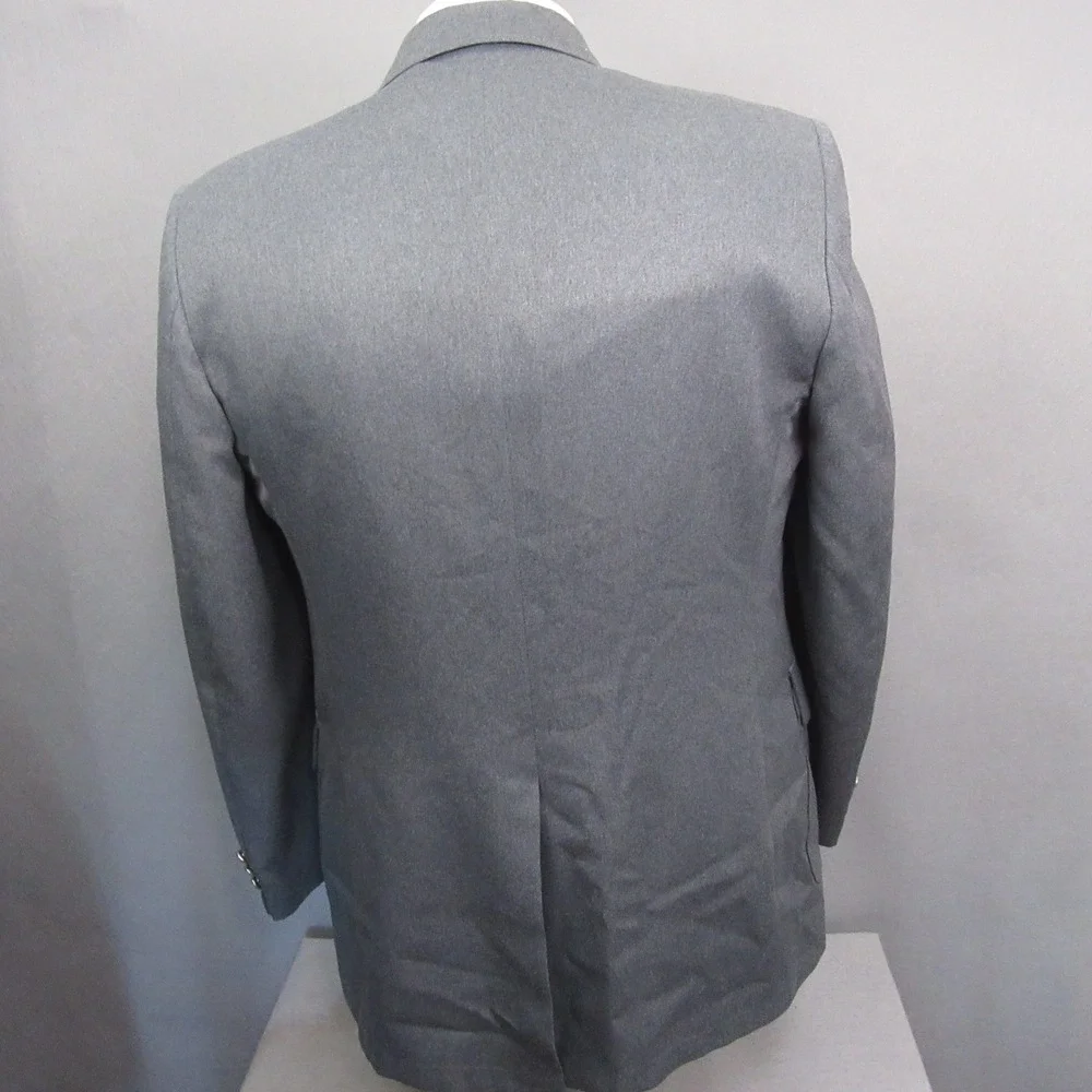 Vintage JCPenney Comfort Blazer 44L‎ Gray Polyester Semi-Structured Machine Wash